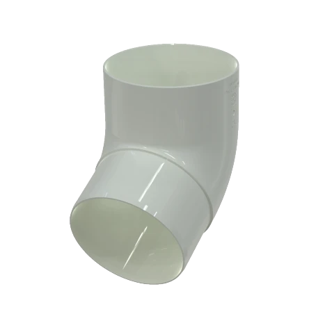 Колено трубы 67 град. белый RAL 9010 GLC PVC