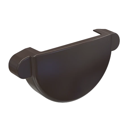 Заглушка желоба универсальная коричневый RAL 8019 GLC PVC