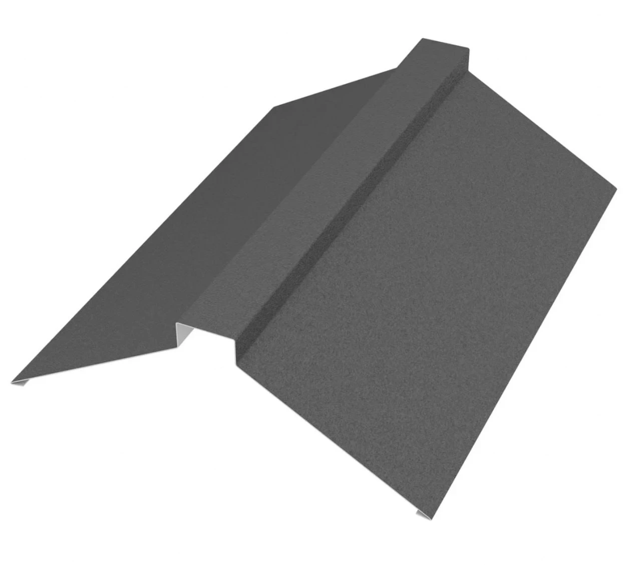 Планка конька плоского 150*150 Rooftop Бархат RAL7024 PE 0,5мм Zn180 МК