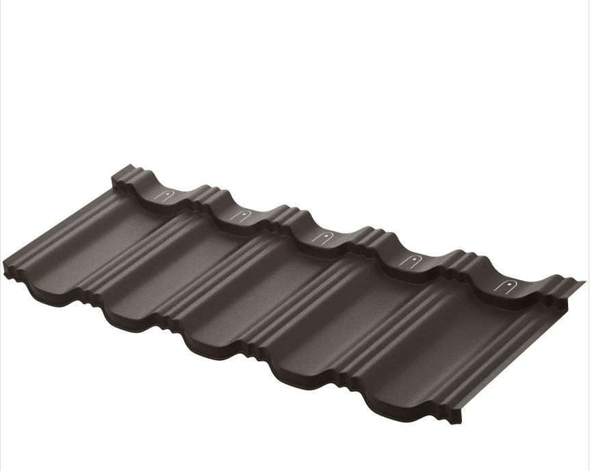 Металлическая модульная черепица проф. Гётеборг 1205х465мм Rooftop Бархат RAL8019 PE 0,5мм Zn180 XXL