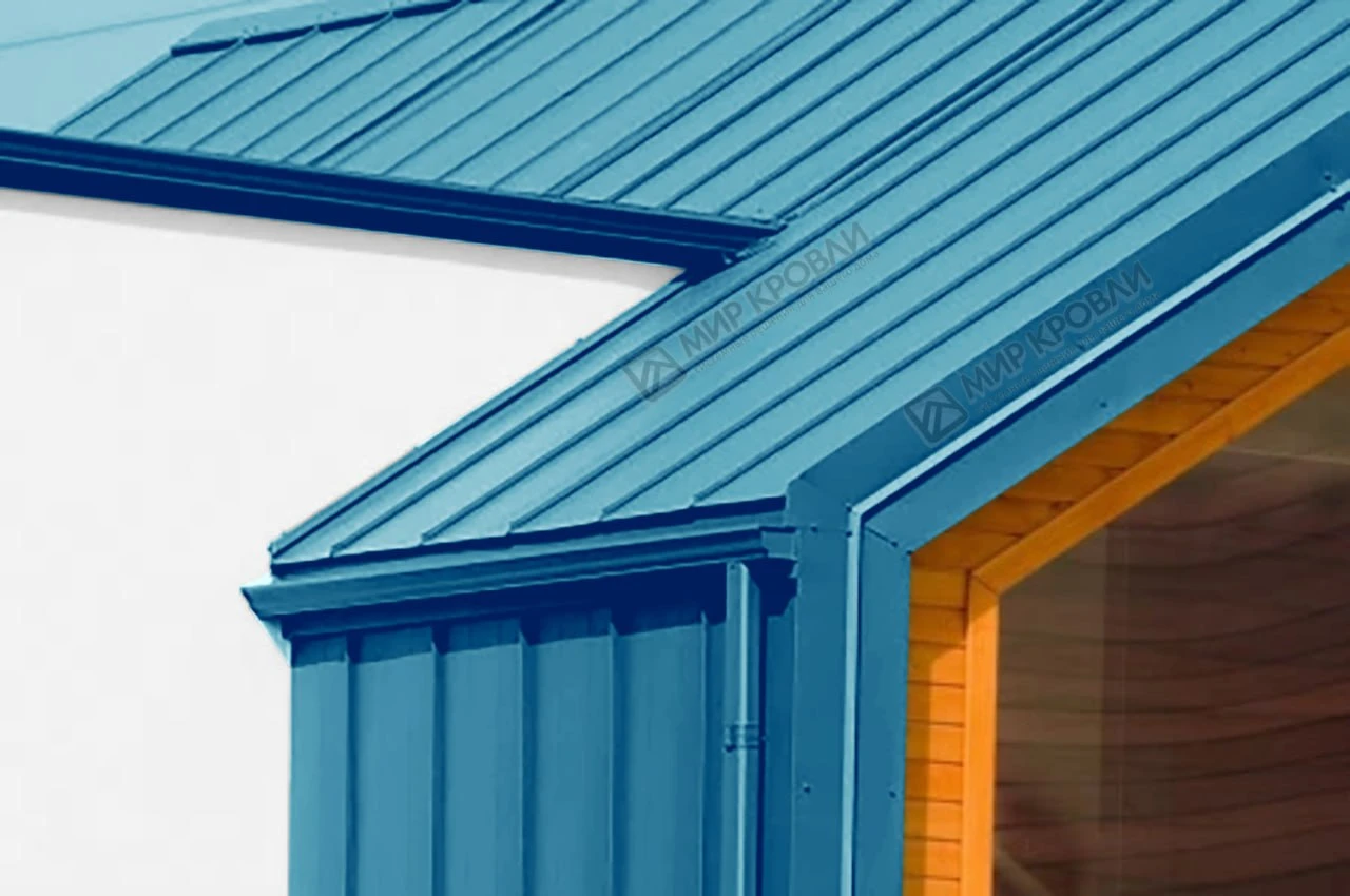 Фальц двойной стоячий RAL 5021 Синяя вода глянец NormanMP 0,5мм