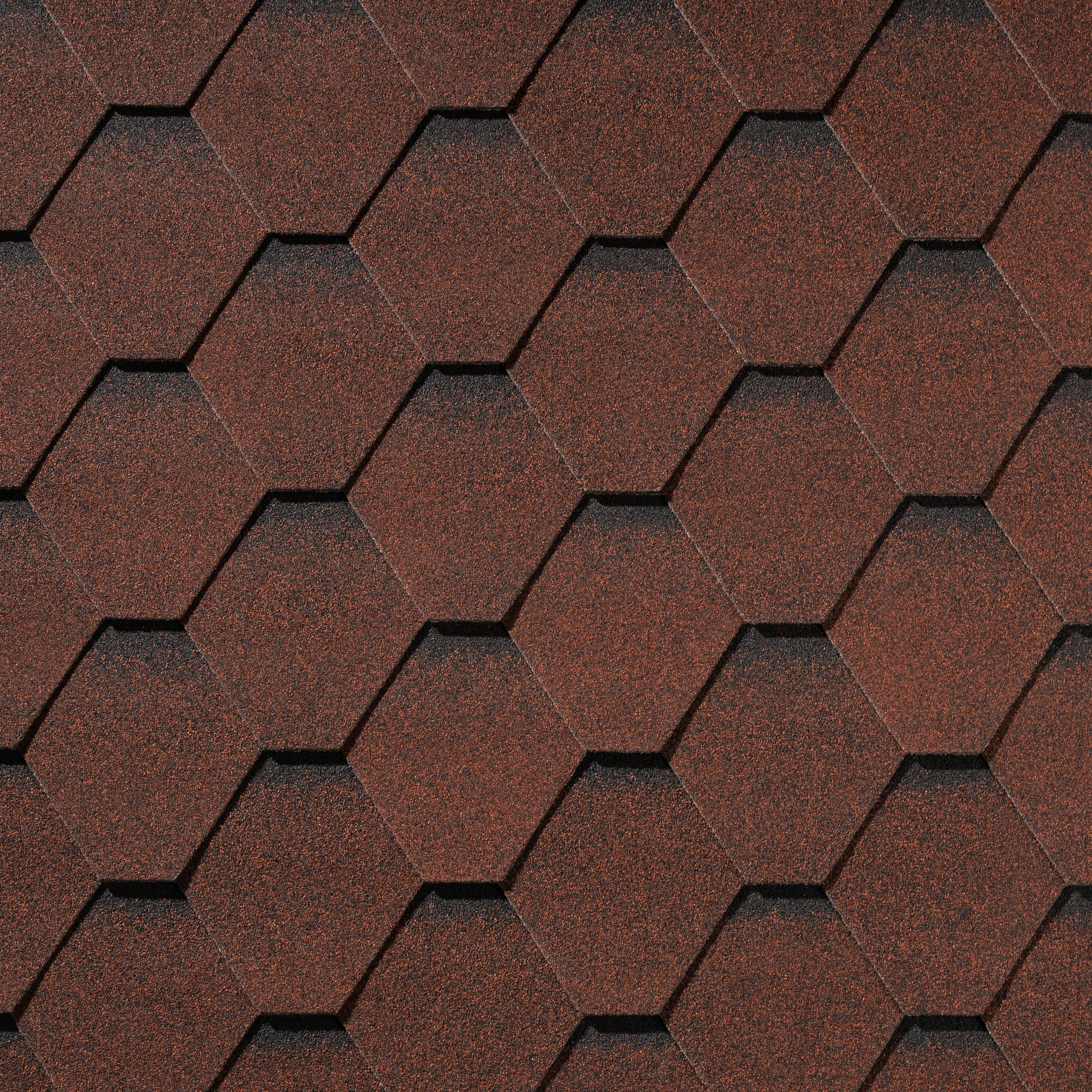 Гибкая черепица Quiet Tile Shadow Карминно-красный 3м2