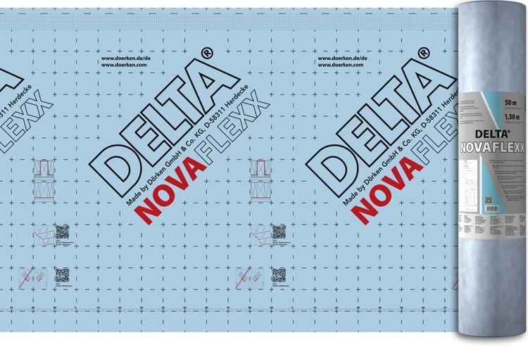 DELTA-NOVAFLEXX Пленка пароизоляционная адаптивная с переменной паропроницаемостью 1,5*50 м.п. 75м2