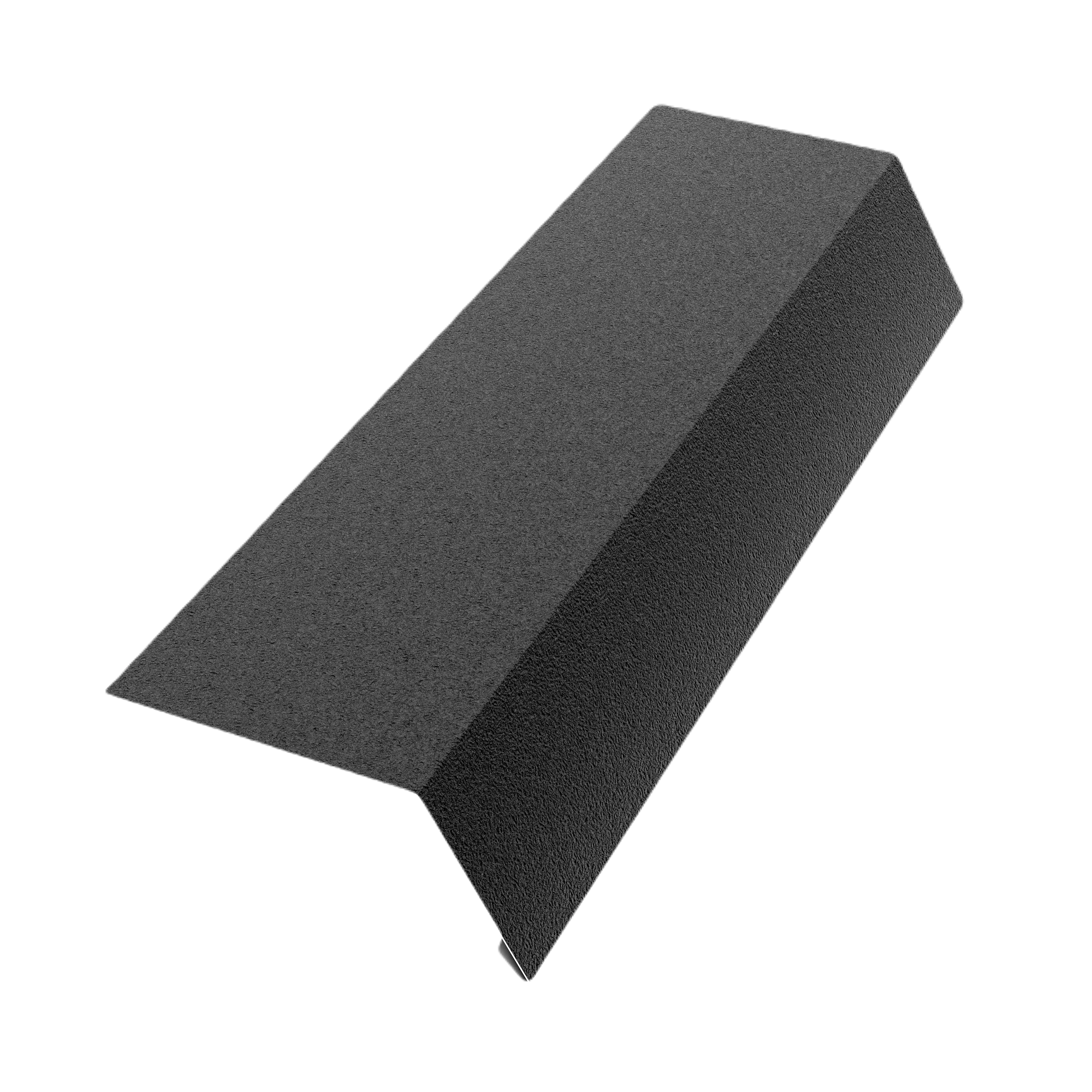 Карнизный лист L-2000 Rooftop БАРХАТ PE RAL9005 0,5мм Zn180  МК