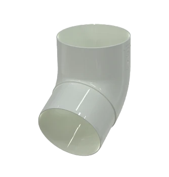 Колено трубы 67 град. белый RAL 9010 GLC PVC