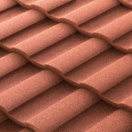 Композитная черепица Metrotile МетроРоман 1280x410 мм, цвет терракот