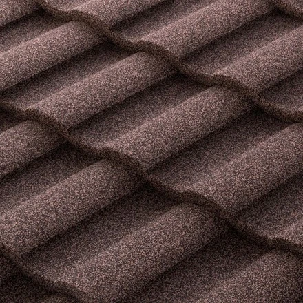 Композитная черепица Metrotile МетроРоман 1280x410 мм, цвет кофе