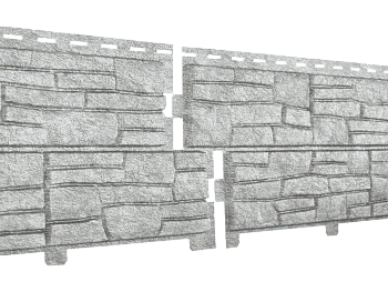 Фасадная панель Стоун-Хаус сланец светло-серый Ю-Пласт 2000мм*225мм, 0,45м2  Фасадная панель Стоун-Хаус сланец светло-серый Ю-Пласт 2000мм*225мм, 0,45м2