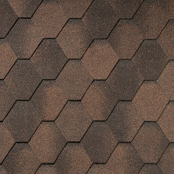 Гибкая черепица Quiet Tile Rombica Медь  Гибкая черепица Quiet Tile Rombica Медь